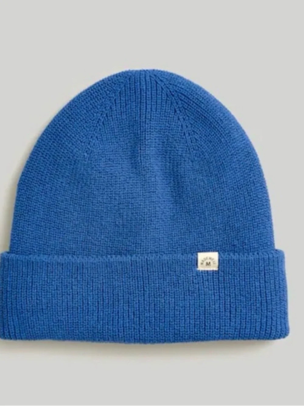 Madewell Blue Knit Cuffed Beanie